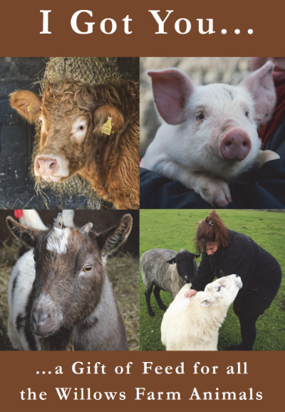farm animal donation card